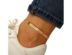 Bransoletka na Nogę Kostkę Łańcuszek Złota Lato