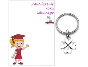 Brelok Koniczyna Zakończenie Roku Podziękowanie Klasa