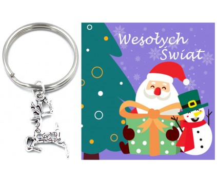 Brelok Święta Renifer Mikołajki Prezent Szkoła