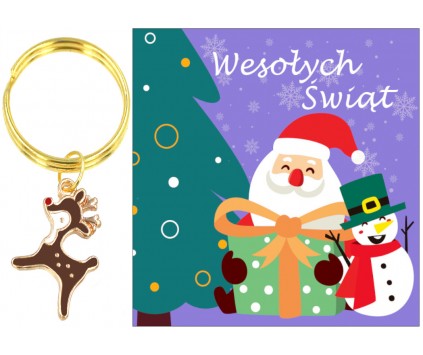 Brelok Święta Wigilia Renifer Klasa Szkoła Prezent