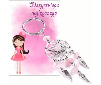 BRELOK ŁAPACZ SNÓW PREZENT NA DZIEŃ KOBIET WALENTYNKI DZIEWCZYNKA