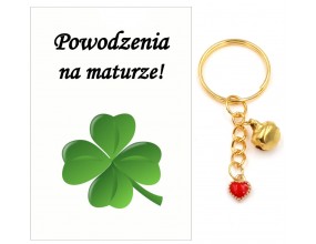 Brelok dla Maturzysty Serce Serduszko na Szczęście Dzwoneczek Matura