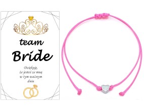 BRANSOLETKA NA WIECZÓR PANIEŃSKI SERCE PODZIĘKOWANIE RÓŻ