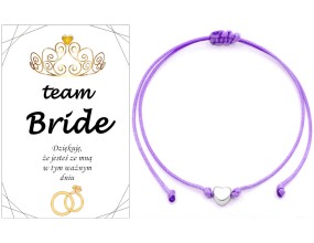 BRANSOLETKA NA WIECZÓR PANIEŃSKI SERCE PODZIĘKOWANIE RÓŻ