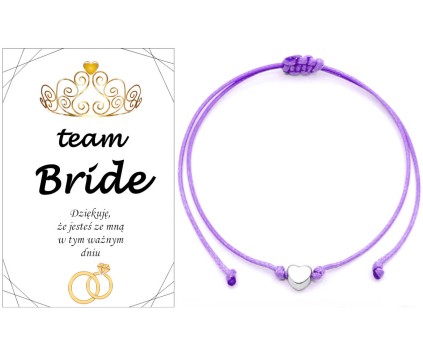 BRANSOLETKA NA WIECZÓR PANIEŃSKI SERCE PODZIĘKOWANIE RÓŻ