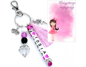 Brelok Imienny Prezent na Dzień Kobiet Kartka