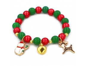 BRANSOLETKA ŚWIĄTECZNA KORALIKI PREZENT MIKOŁAJKI WIGILIA DZIEWCZYNKA