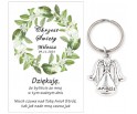 A6 Podziękowanie dla gości brelok ANIOŁEK CHRZEST PAMIĄTKA UPOMINEK