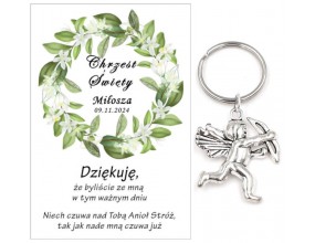 A15 Podziękowanie dla gości brelok ANIOŁEK CHRZEST PAMIĄTKA UPOMINEK