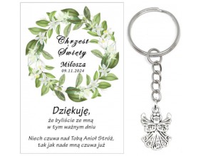 A12 Podziękowanie dla gości na CHRZEST ŚWIĘTY BRELOK ANIOŁEK UPOMINEK
