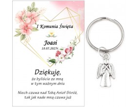 A11 Podziękowanie dla gości ANIOŁEK KOMUNIA PERSONALIZACJA PAMIĄTKA