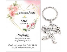 A15 Podziękowanie dla gości ANIOŁEK KOMUNIA PERSONALIZACJA PAMIĄTKA