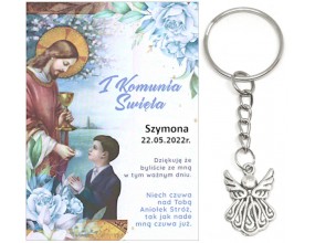 A4 Podziękowanie dla gości ANIOŁEK KOMUNIA PODARUNEK PREZENT