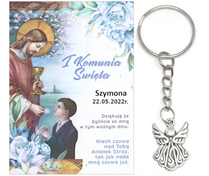 A4 Podziękowanie dla gości ANIOŁEK KOMUNIA PODARUNEK PREZENT