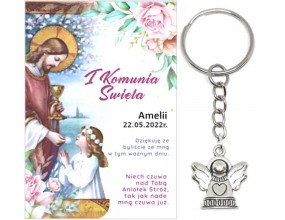 A5 Podziękowanie dla gości ANIOŁEK KOMUNIA PODARUNEK PREZENT