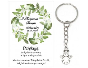 A8 Podziękowanie dla gości ANIOŁEK KOMUNIA PODARUNEK PREZENT