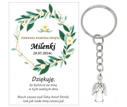 A11 Podziękowanie dla gości ANIOŁEK KOMUNIA PODARUNEK PREZENT