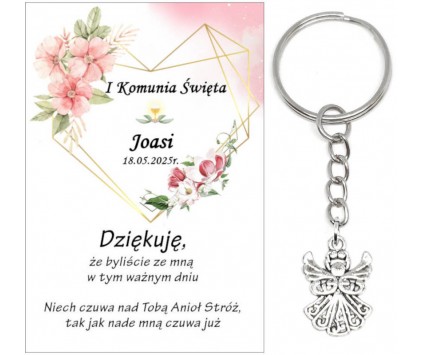 A12 Podziękowanie dla gości ANIOŁEK KOMUNIA PODARUNEK PREZENT