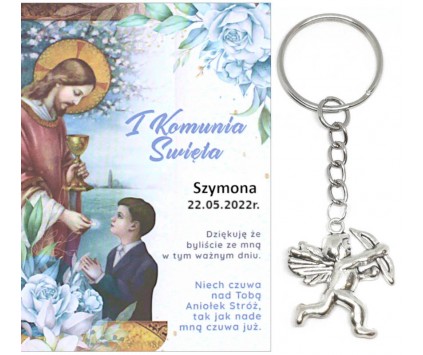 A15 Podziękowanie dla gości ANIOŁEK KOMUNIA PODARUNEK PREZENT