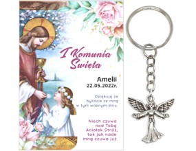 A16 Podziękowanie dla gości ANIOŁEK KOMUNIA PODARUNEK PREZENT