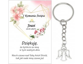 A18 Podziękowanie dla gości ANIOŁEK KOMUNIA PODARUNEK PREZENT