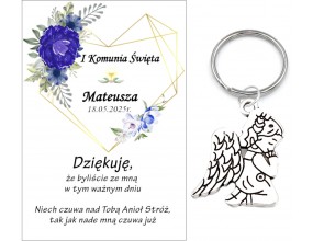 A1 Podziękowanie Upominek dla Gości na Komunię ANIOŁEK KOMUNIA PAMIĄTKA