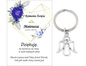 A18 Podziękowanie Upominek dla Gości na Komunię ANIOŁEK KOMUNIA PAMIĄTKA