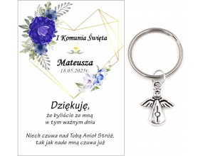 A3 Podziękowanie Upominek dla Gości na Komunię ANIOŁEK KOMUNIA PAMIĄTKA