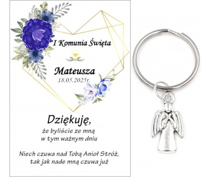 A9 Podziękowanie Upominek dla Gości na Komunię ANIOŁEK KOMUNIA PAMIĄTKA