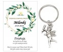 Podziękowanie dla gości brelok ANIOŁEK KOMUNIA PERSONALIZACJA PAMIĄTKA A19