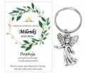 Podziękowanie dla gości brelok ANIOŁEK KOMUNIA PERSONALIZACJA PAMIĄTKA A27