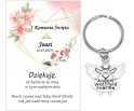 Podziękowanie dla gości brelok ANIOŁEK KOMUNIA PERSONALIZACJA PAMIĄTKA A28