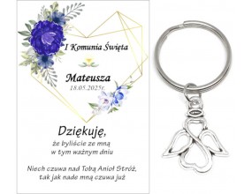 Podziękowanie dla gości brelok ANIOŁEK I KOMUNIA ŚWIĘTA IMIĘ PAMIĄTKA A21