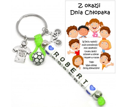Brelok Zawieszka Imię Prezent Dzień Chłopaka Pasowanie Upominek