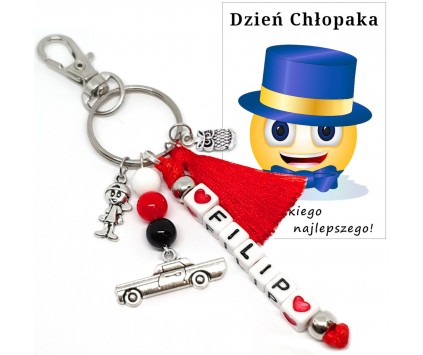 Brelok Imienny Zawieszka Dzień Chłopaka Prezent Klasa Uczeń