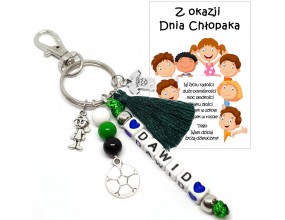 Brelok Imię Dzień Chłopaka Prezent Pasowanie Rozpoczęcie Roku Zielony