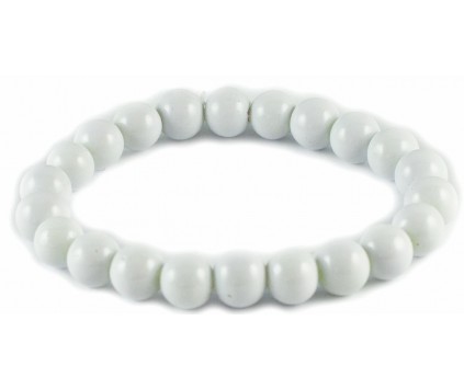 BRANSOLETKA KORALIKI SZKLANE 8mm powlekane