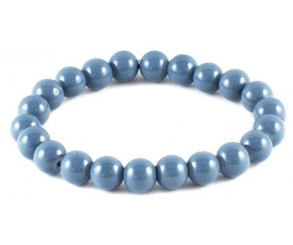 BRANSOLETKA KORALIKI SZKLANE 8mm powlekane