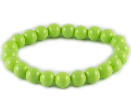 BRANSOLETKA KORALIKI SZKLANE 8mm powlekane