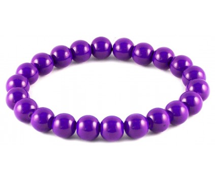 BRANSOLETKA KORALIKI SZKLANE 8mm powlekane