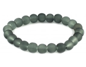 BRANSOLETKA KORALIKI SZKLANE 8mm mrożone