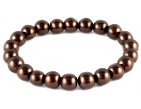 BRANSOLETKA KORALIKI SZKLANE 8mm perły