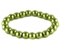 BRANSOLETKA KORALIKI SZKLANE 8mm perły