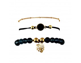 ZESTAW Bransoletka łańcuszek muszla k. złoty 2szt