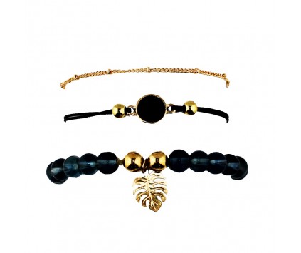 ZESTAW Bransoletka łańcuszek muszla k. złoty 2szt