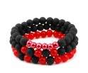 BRANSOLETKA męska komplet zestaw koraliki szklane