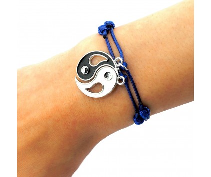 BRANSOLETKI SZNURKOWE BEST FRIENDS KOMPLET SERCE