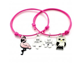 BRANSOLETKA CELEBRYTKA SZNURKOWA PRZYJAŹNI FLAMING