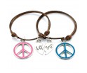 BRANSOLETKA DLA PARY PACYFKA SERCE LOVE ZESTAW