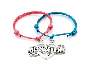 BRANSOLETKA PRZYJAŹNI BEST FRIEND SERCE ZESTAW